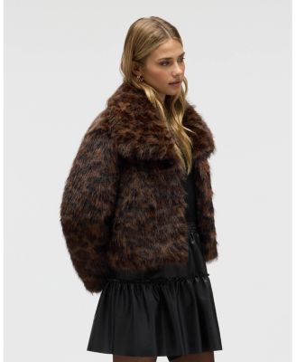 Women’s Luxious Cropped Faux Fox Fur Jacket