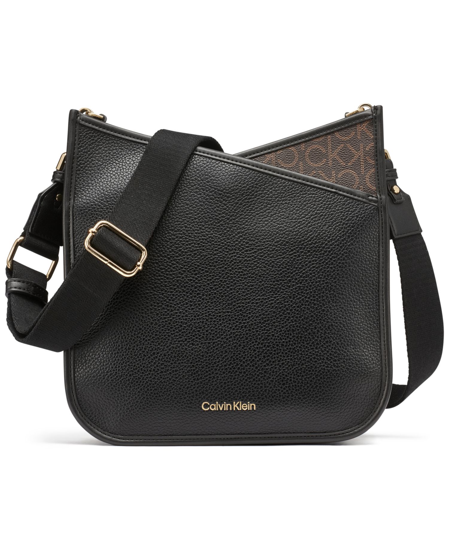 Lyla Signature-Blocked Adjustable Crossbody with Web Strap