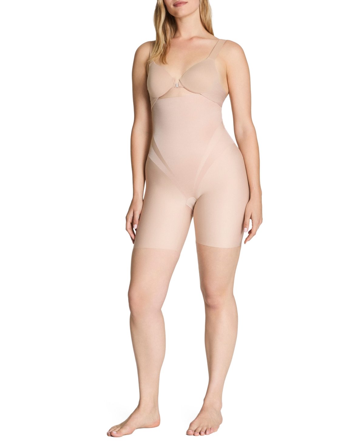 Spanx Women's Ultra-scultp High-waisted Mid-thigh Shapewear In Neutral