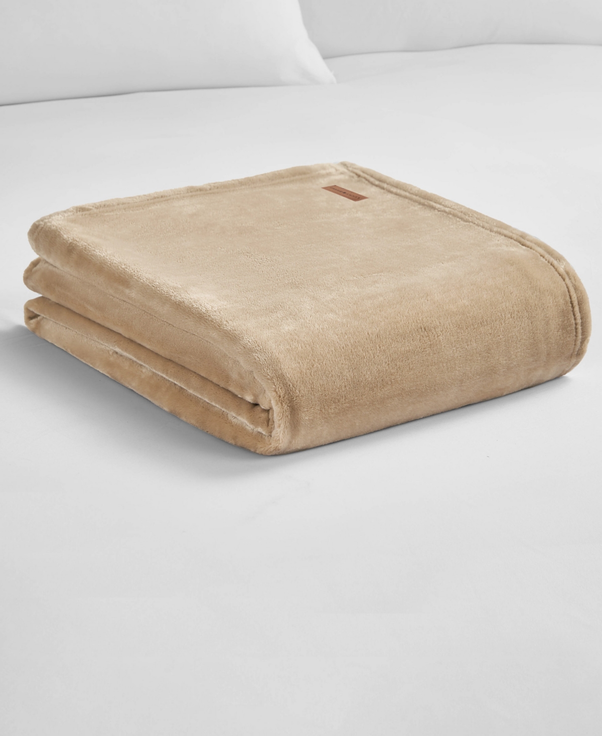 Lucky Brand Solid Plush Throw, 50" X 70" In Brown