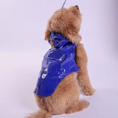 Pet Raincoat & Apparel Harness - Blue, XS