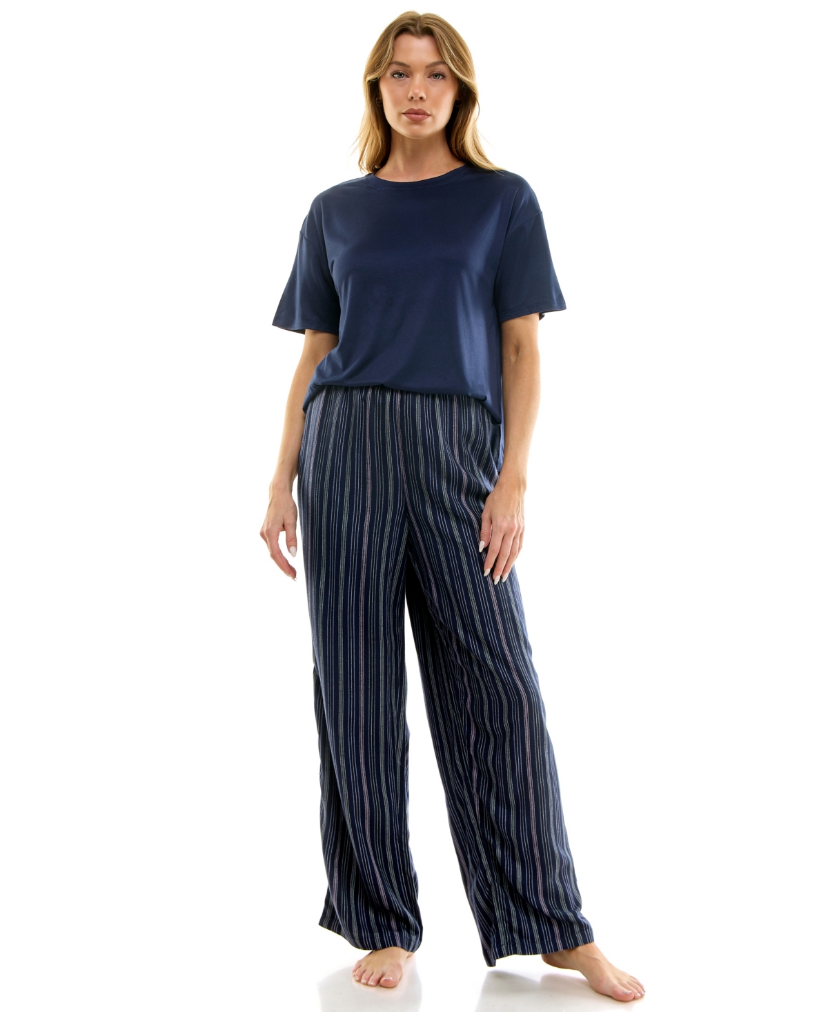 Roudelain Women's Drop Shoulder Crew Neck T-shirt In Blue