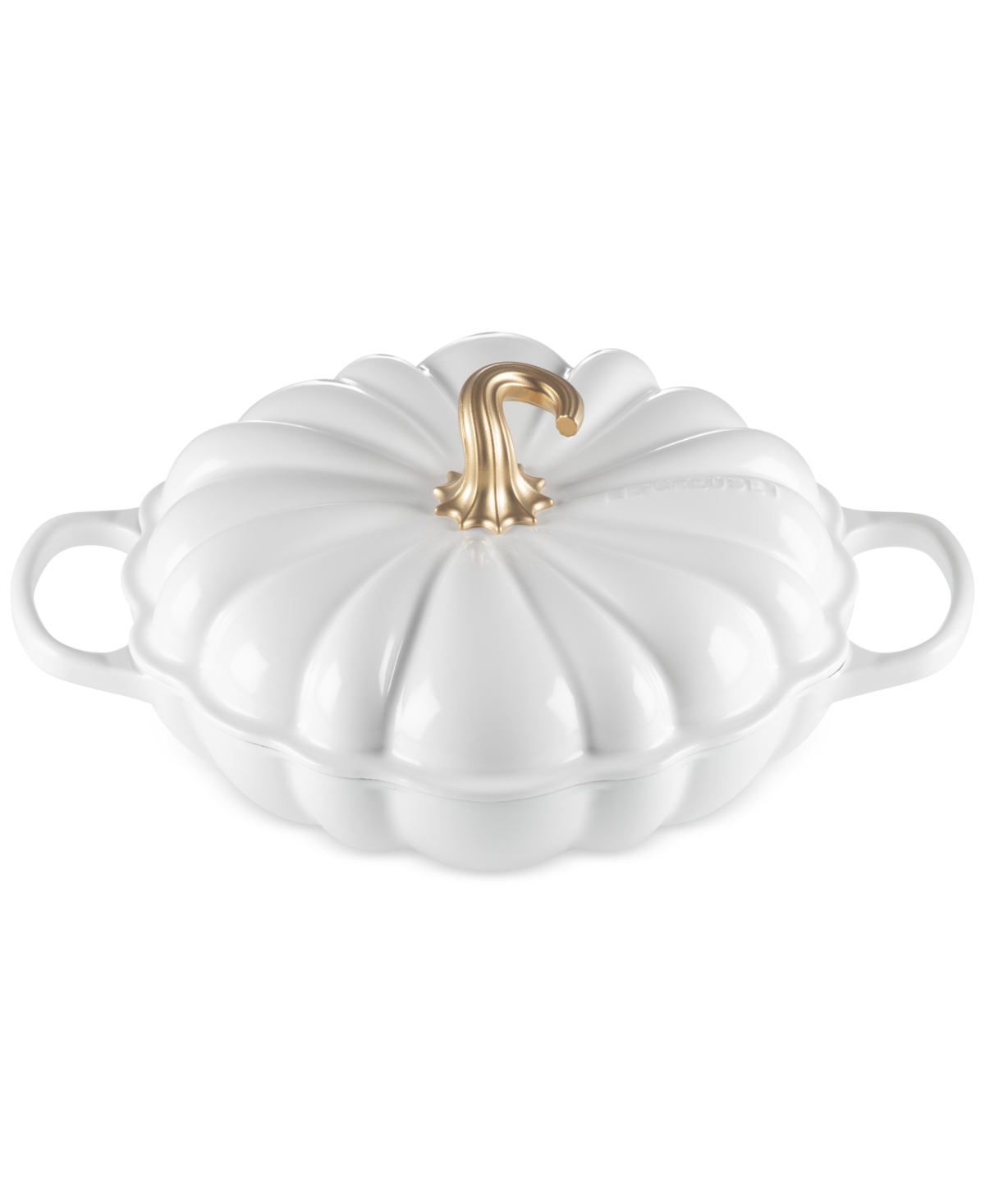 Le Creuset Enameled Cast Iron Signature Pumpkin Braiser, 2.75 Qt. In White