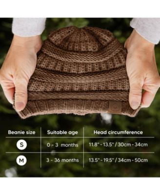 3pk Warmzy Baby Beanies, 0-36 months Baby Hats, Baby Winter Hat for Newborn, Infant, Toddlers, Boys, Girls