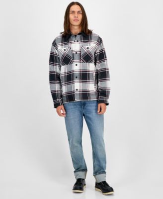 Men's Mack Long Sleeve Snap-Front Plaid Shirt Jacket, Macy's Exclusive