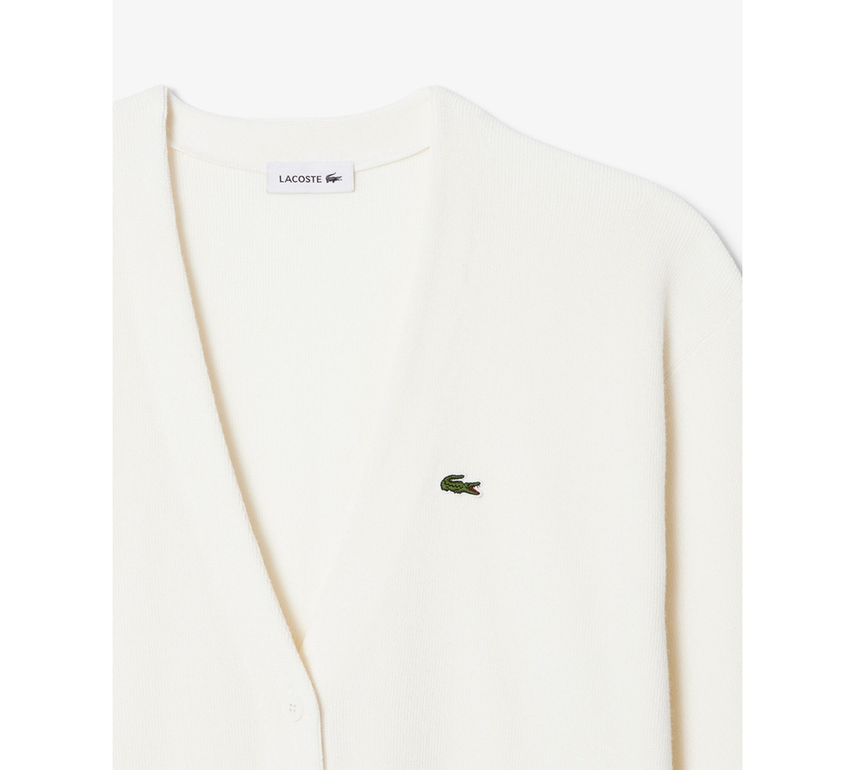 Lacoste Usa Women's V-Neck Cardigan Sweater