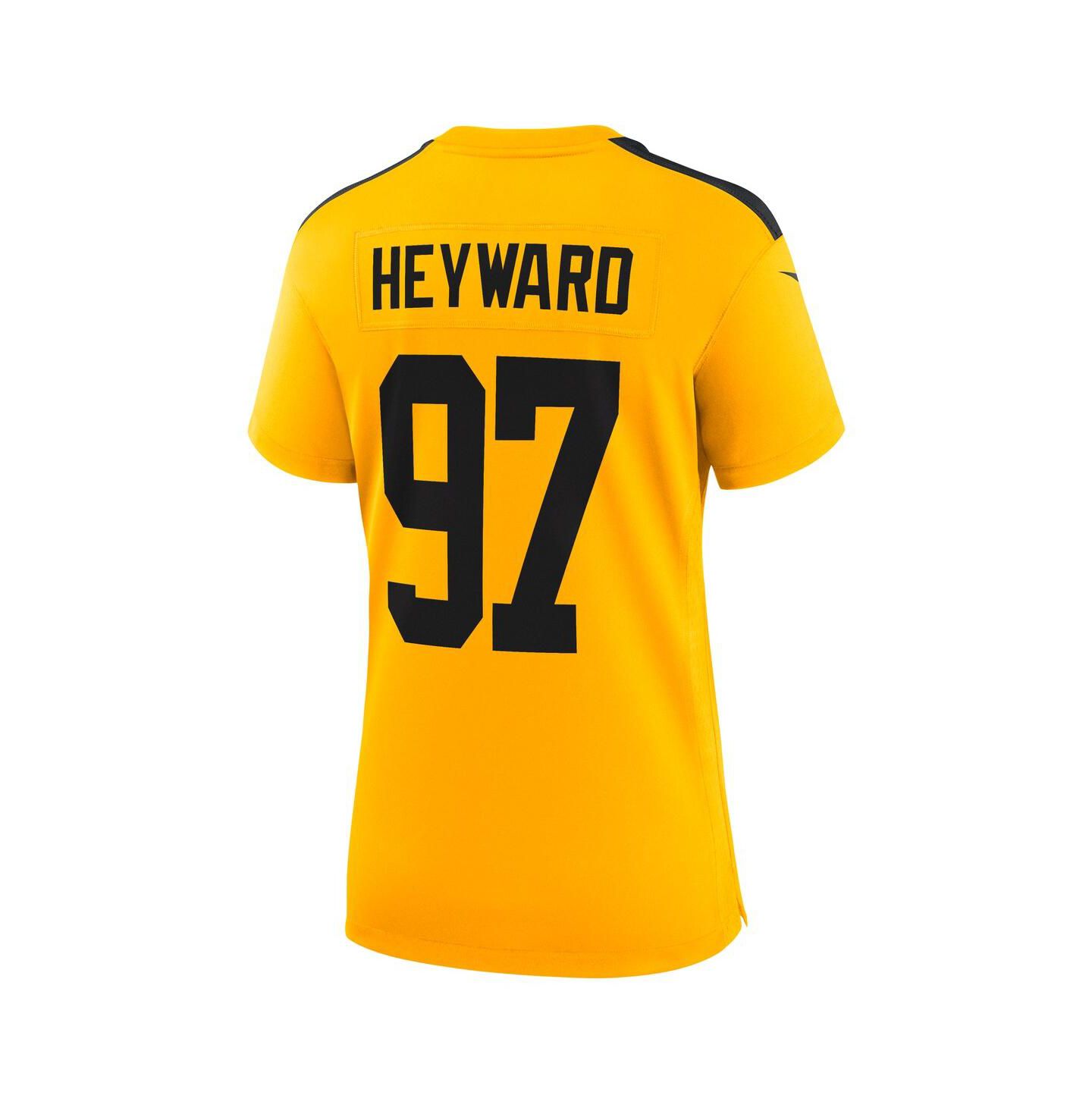 Женский топ Nike Cameron Heyward Gold Pittsburgh Steelers Alternate 1933 Throwback Game Jersey — фото 3