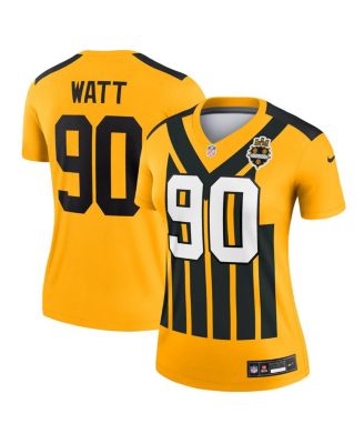 Nike - Women's T.J. Watt Gold Pittsburgh Steelers Alternate 1933 Throwback Legend Player Performance Jersey