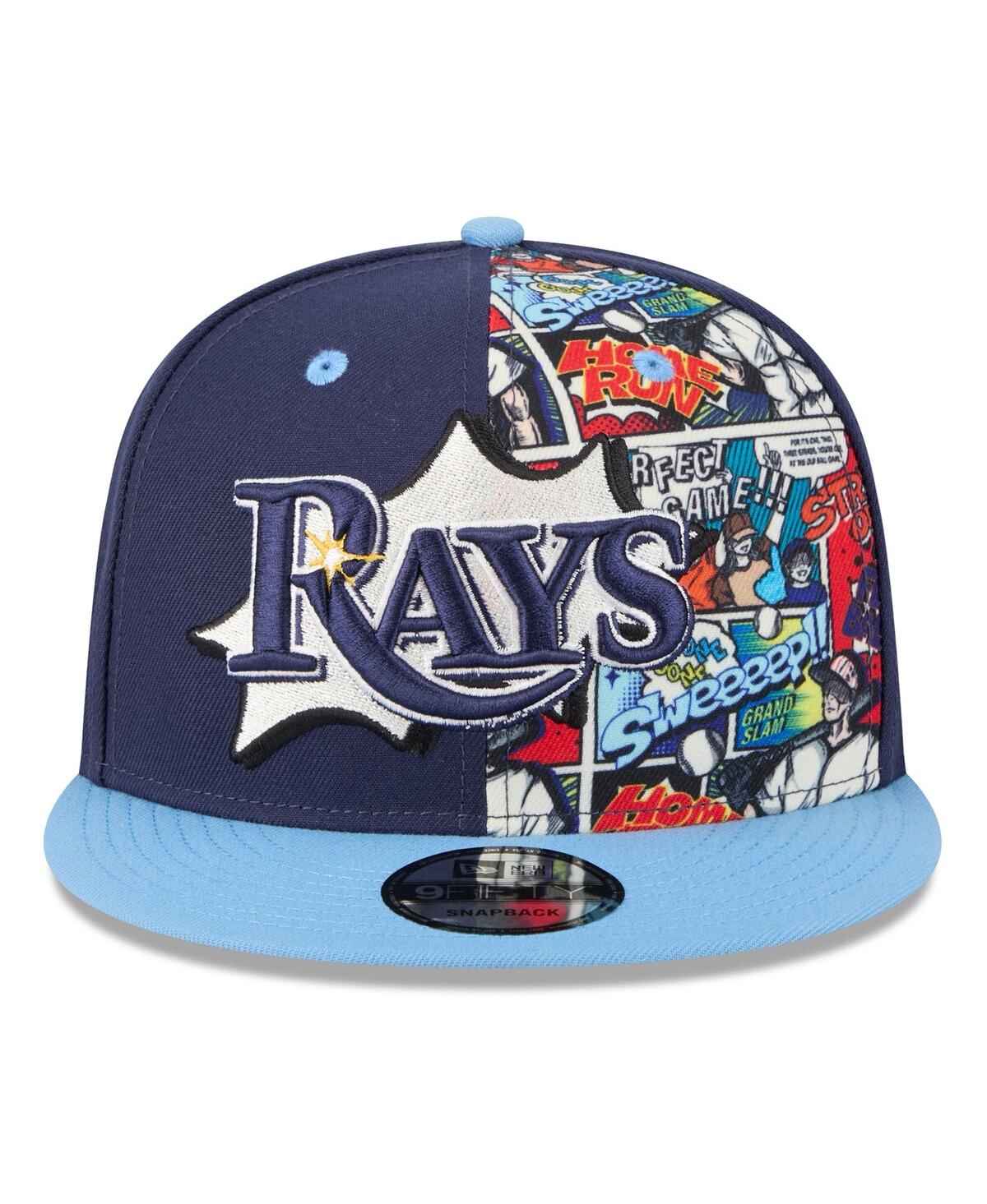 New Era Men's Navy/light Blue Tampa Bay Rays 2025 Mlb Diamond Hero Edition 9fifty Snapback Hat In Multi