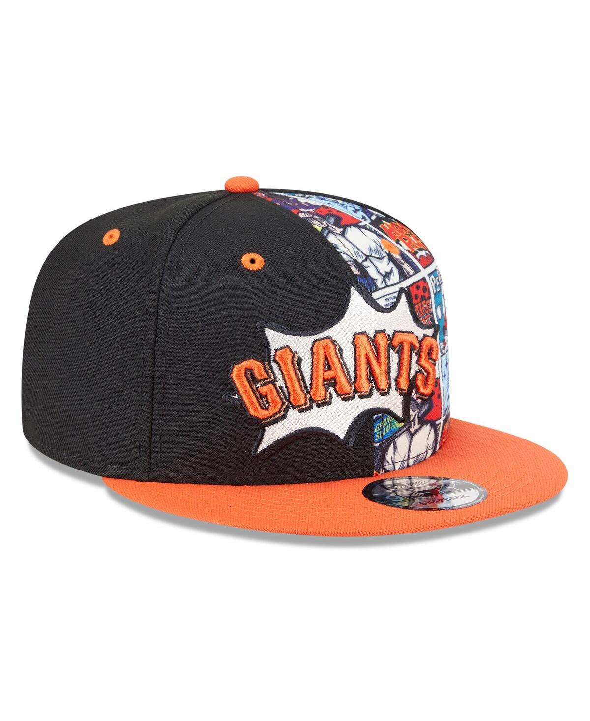 New Era Big Boys And Girls Black/orange San Francisco Giants 2025 Mlb Diamond Hero Edition 9fifty Snapback H In Multi