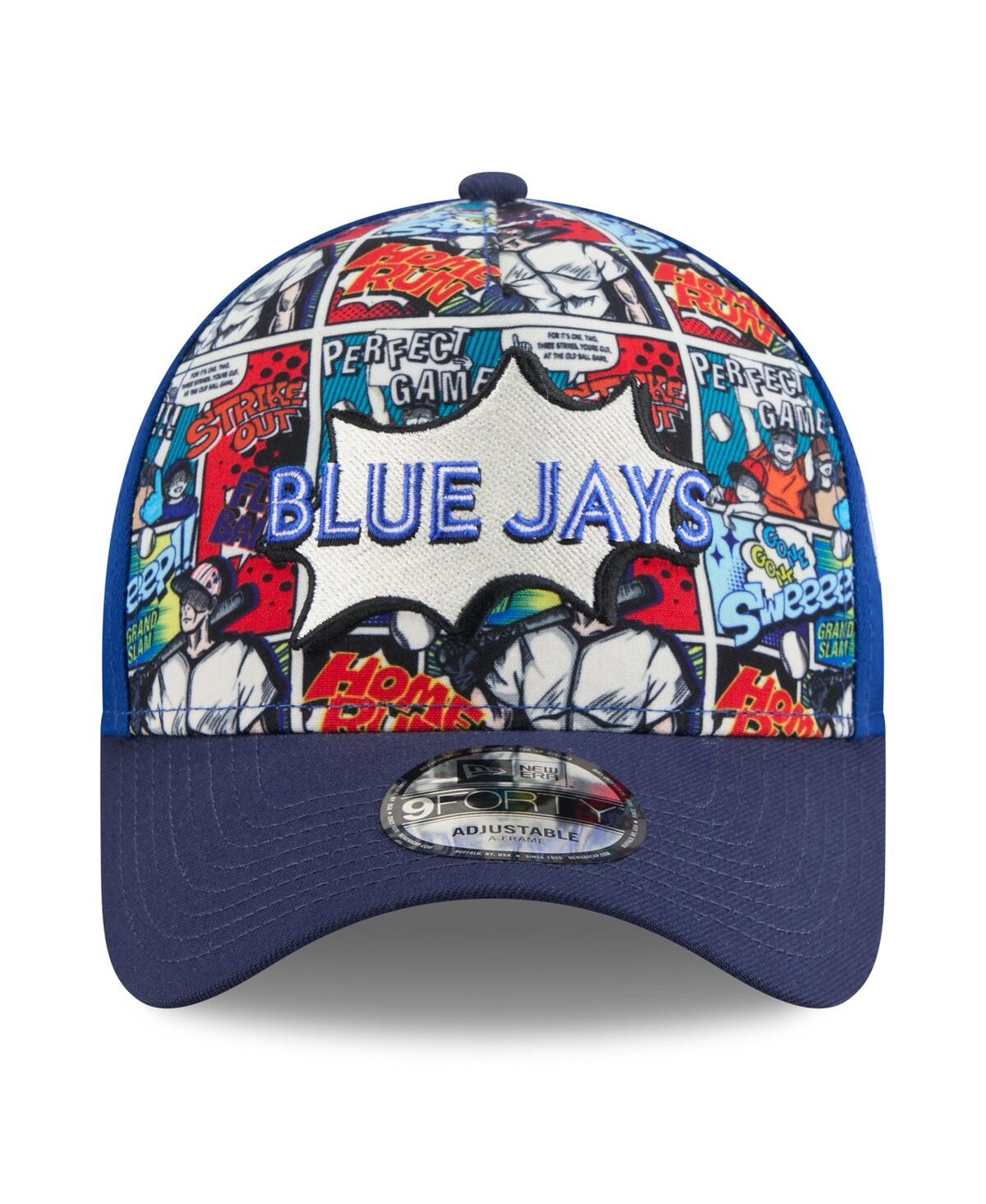 New Era Big Boys And Girls Royal/navy Toronto Blue Jays 2025 Mlb Diamond Hero Edition A-frame 9forty Adjusta In Blue