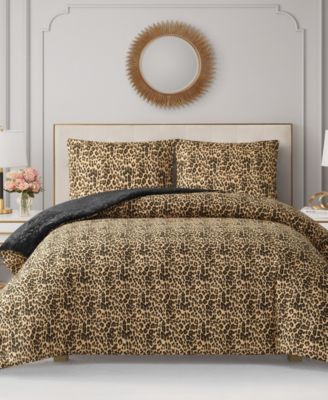Embossed Leopard Reverse To Royal Leopard 2-Pc. Comforter Set, Twin/Twin XL