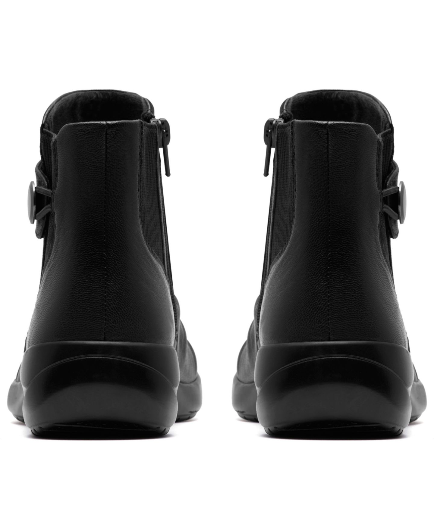 Женские ботинки Clarks Kaetlyn Sara Wedge Ankle, цвет: Чёрный кожаный — фото 3