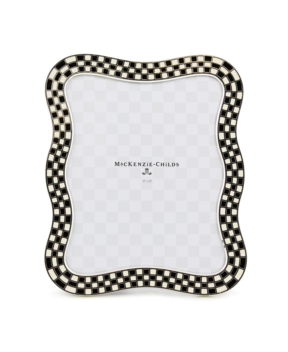 Mackenzie-childs Wavy Check Silver Plated Frame, 8" X 10" In Multi