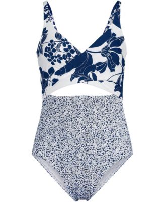 Petite Wrap Monokini High Leg One Piece Swimsuit