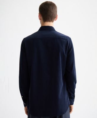 Men's Regular Fit Chest Embroidered Shirt