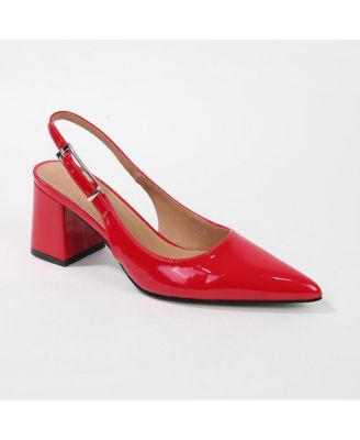 Cai Patent Block Heel Slingback