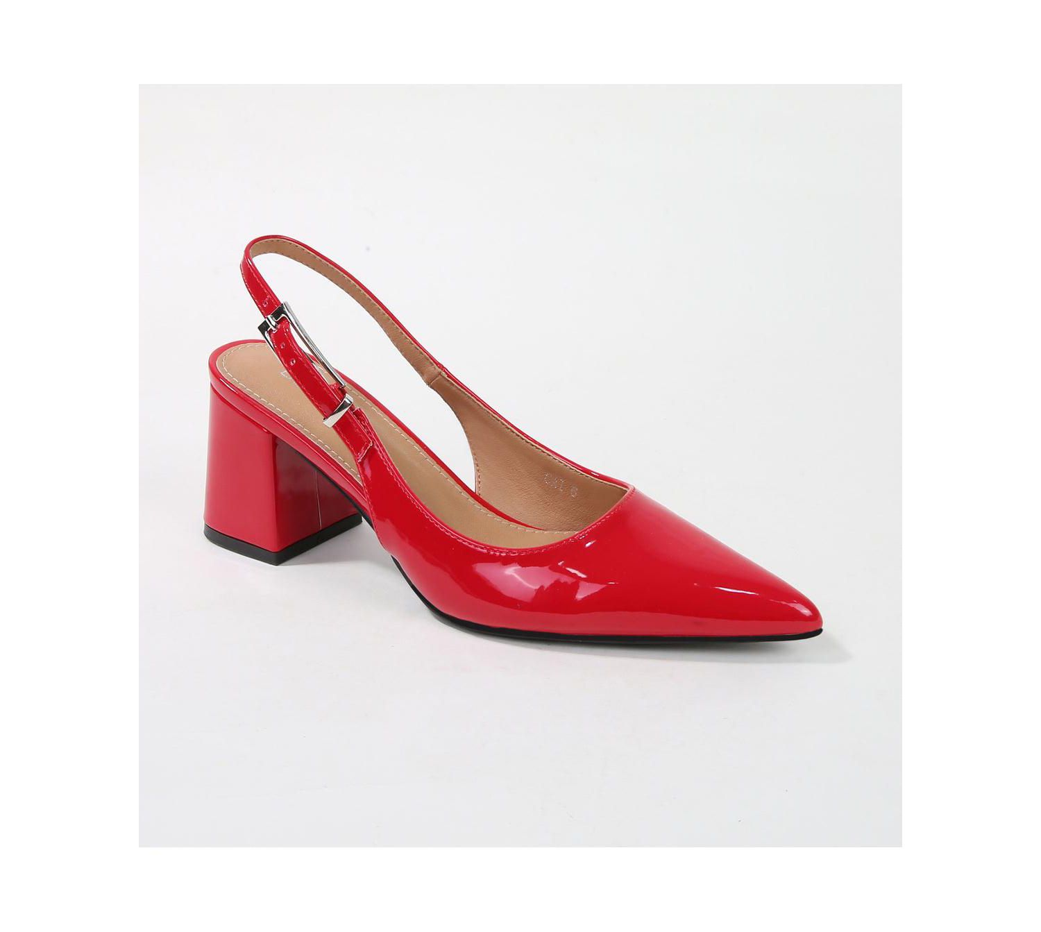 Cai Patent Block Heel Slingback