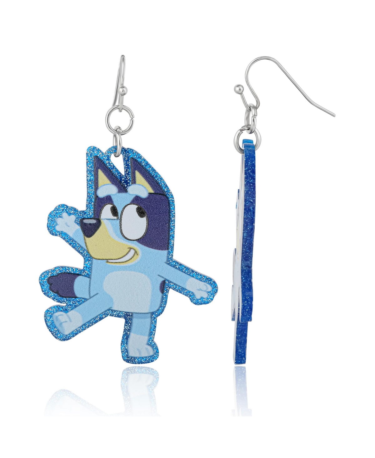 Bluey Drop Earrings with Character Silhouettes - Lightweight and Fun Kids Jewelry