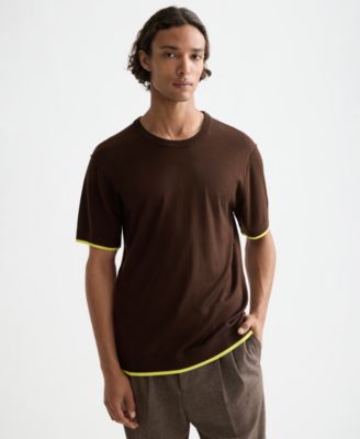 Men's Relaxed Fit Short Sleeve Textured T-Shirt