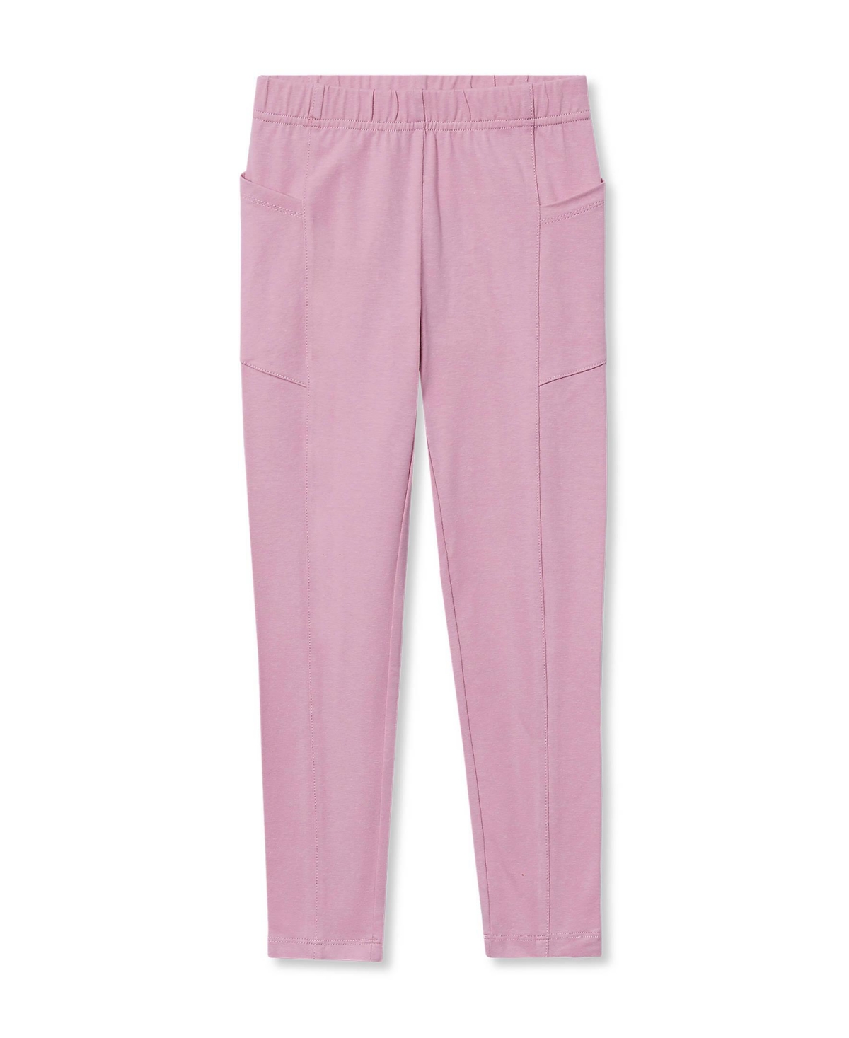 Lands' End Girls Tough Cotton Legging with Pocket - Mauve mist