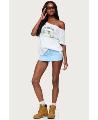 Women's Hawaiian Babe Off Shoulder T Shirt