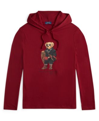 Men's Polo Bear Jersey Hooded T-Shirt