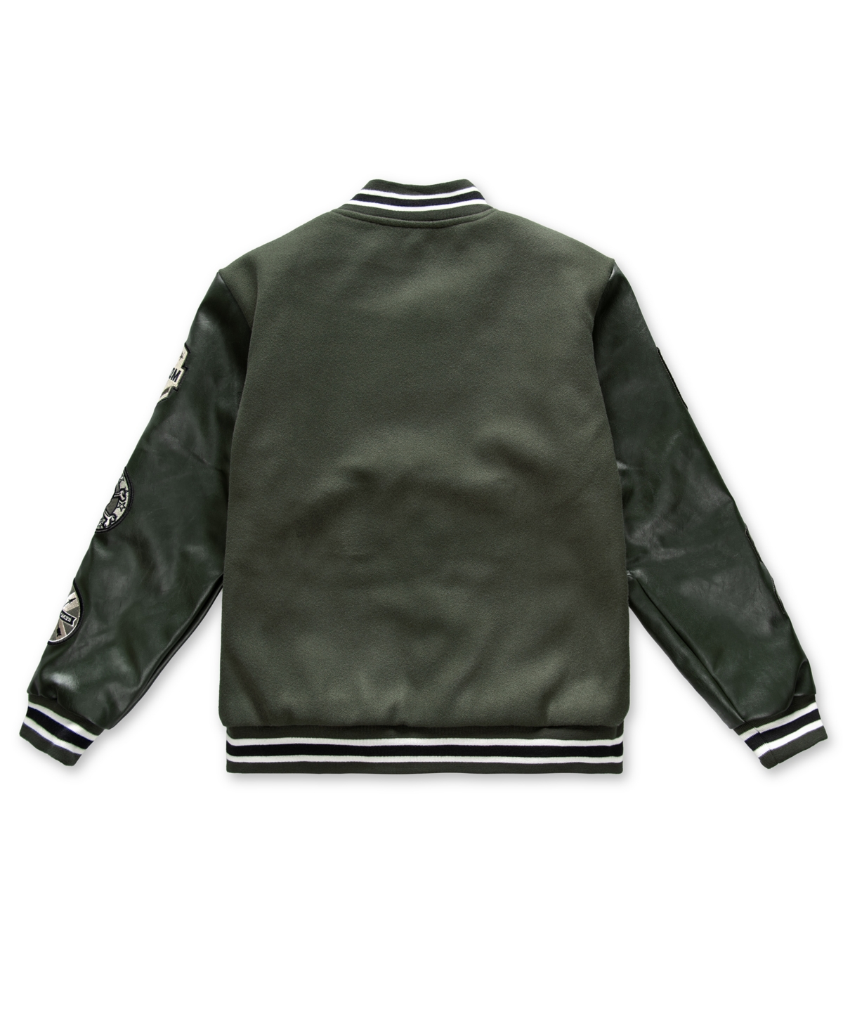Ring Of Fire Big Boys Hanan Patch Detail Varsity Jacket In Green