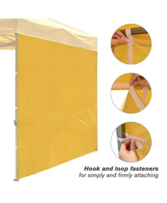 Set of 4 Sidewall UV30+ Fits 10x10ft Canopy Tent Zipper Outdoor Party Yellow