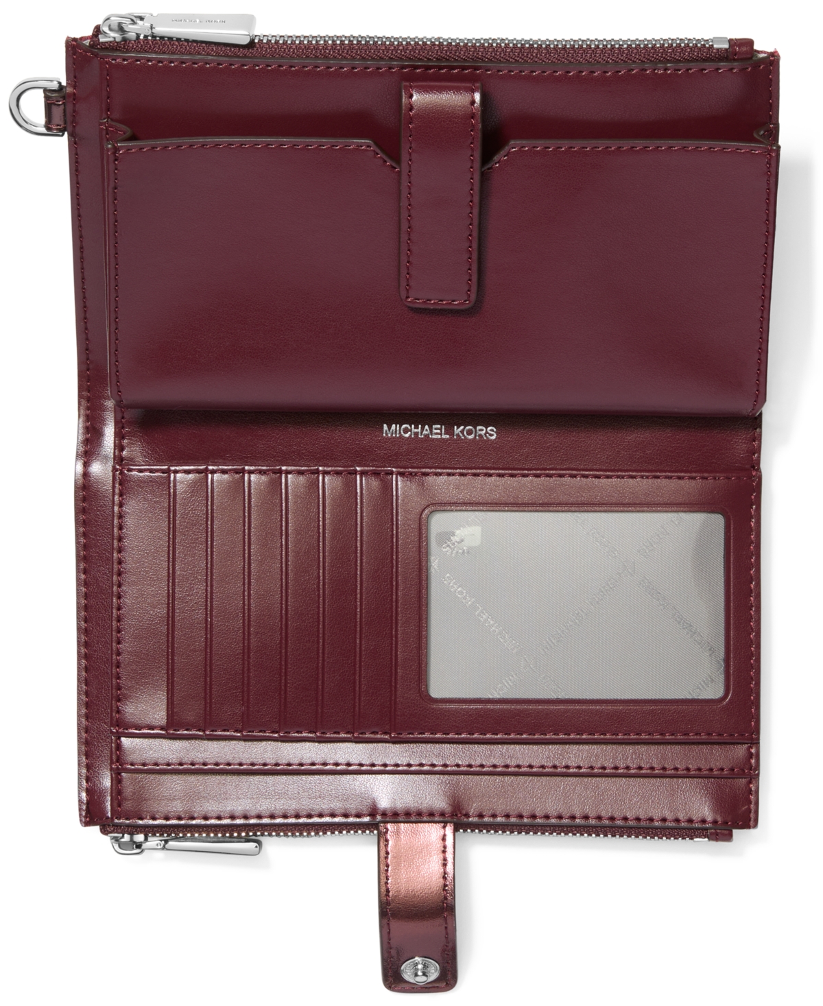 Michael Kors Women's Jet Set Double Zip Wristlet In Burgundy