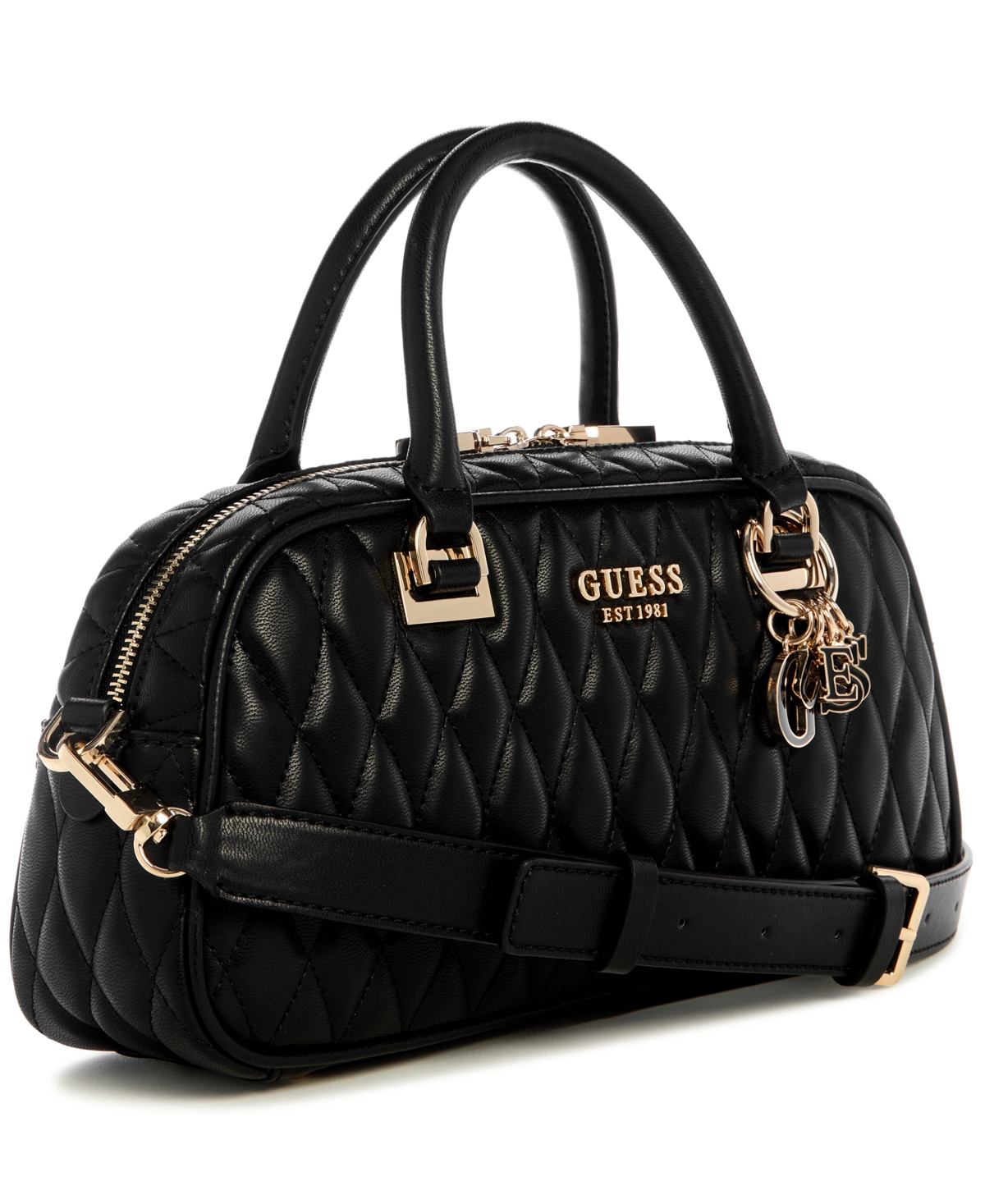 Guess Women's Valla Medium Satchel Bag In Black