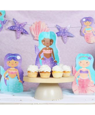 Freestanding 3D Mermaid Centerpiece Table Decorations - 8 Count