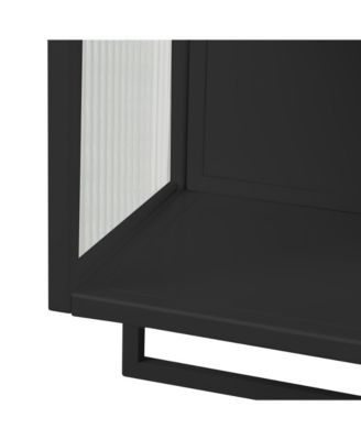 24" Wall Cabinet with Glass Doors, Open Shelf and Towel Rack for Multiple Rooms