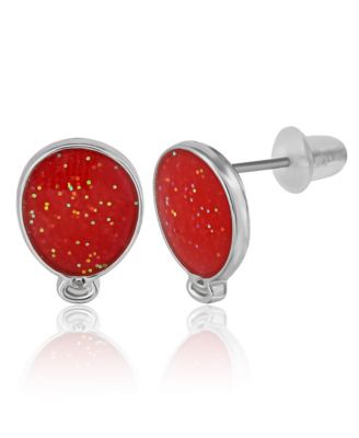 Pendant Necklace and Balloon Stud Earrings Set - 2-Piece Playful Jewelry