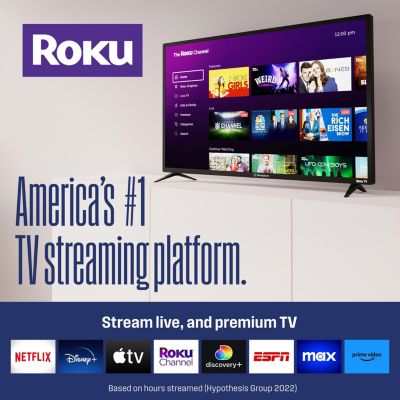 Roku TV - 40 Inch Smart, 1080P LED Full HD with Wi-Fi Connectivity and Mobile App, Flat Screen Compatible with Apple Home Kit, Alexa and Google Assistant