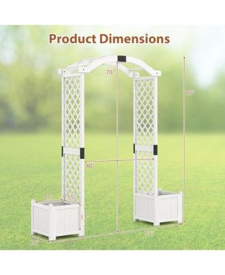 Garden Arbor w/ Planter Wooden Planter Arch w/ Trellis
