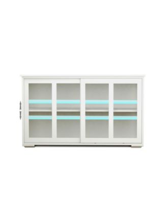 Kitchen Storage Cabinet with Glass Door for Pantry or Dining Room