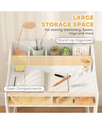 Kids Desk and Chair Set, Children Study Table with Chair,