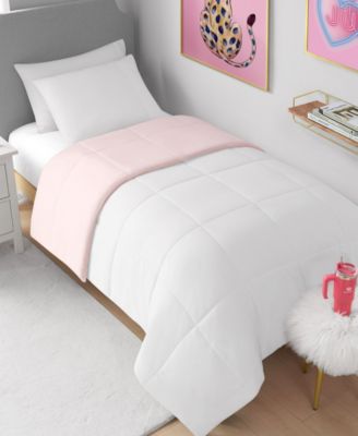 Box Stitch Reversible 3-Pc. Comforter Set, Full/Queen