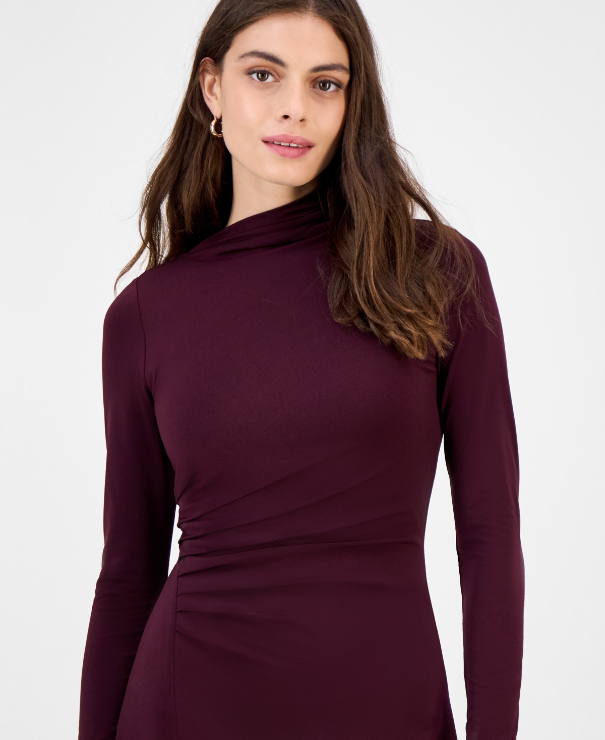 Rachel Rachel Roy Women's Ramy Long-sleeve Pull-on Maxi Dress In Burgundy