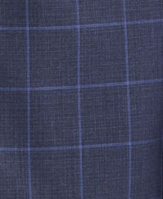 Men's Windowpane Slim-Fit Techni-Cole Suit Separates Jacket
