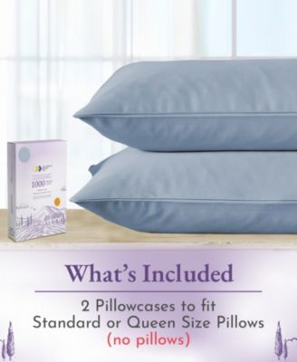 Luxury 1000 Thread Count Standard / Queen Pillow Cases Set of 2 Cotton - 100% Cotton Sateen,Crisp and Cooling Pillow Cases