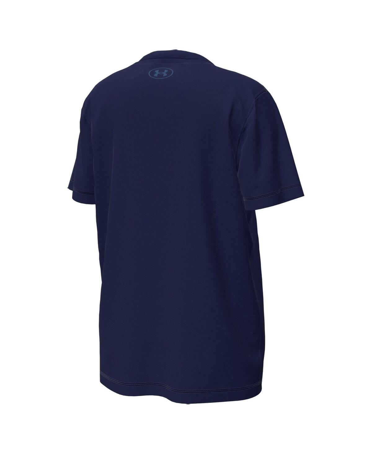Under Armour Big Boys And Girls Navy Notre Dame Fighting Irish Inline Tech Stretch T-shirt In Blue