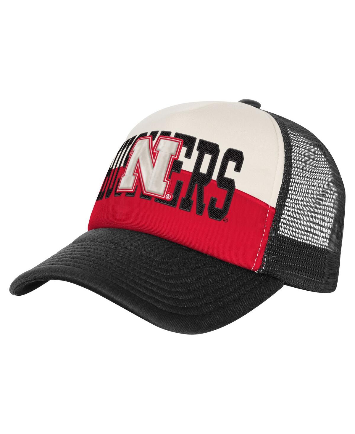 Outerstuff Big Boys And Girls Scarlet/cream Nebraska Huskers Modern Fan Trucker Adjustable Hat In Multi