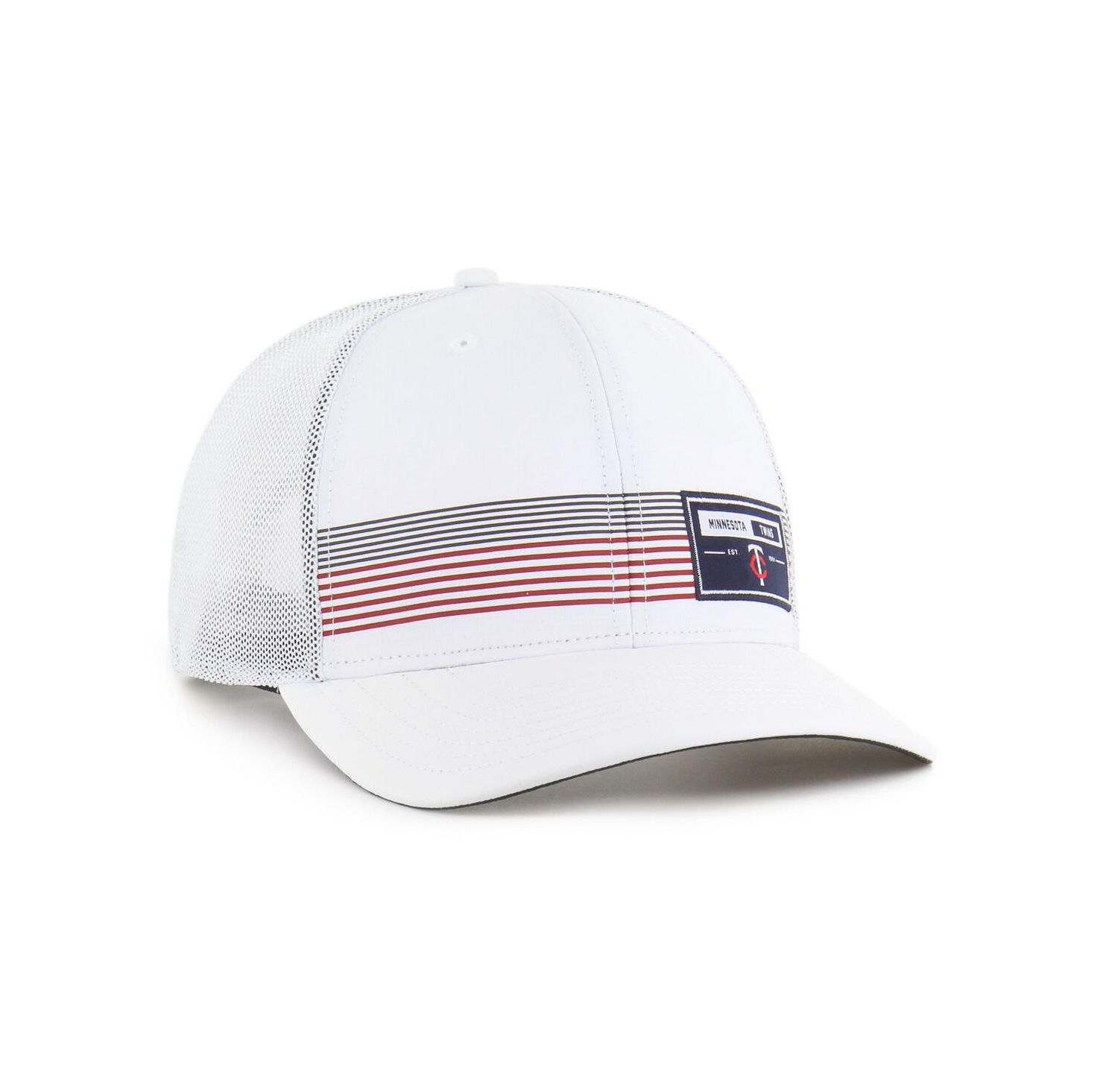 Men's White Minnesota Twins Rangefinder Brrr Trucker Adjustable Hat