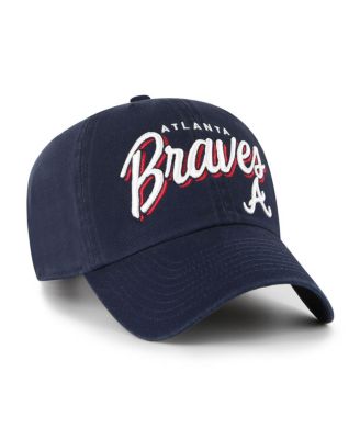 Women's Navy Atlanta Braves Ariana Clean Up Adjustable Hat