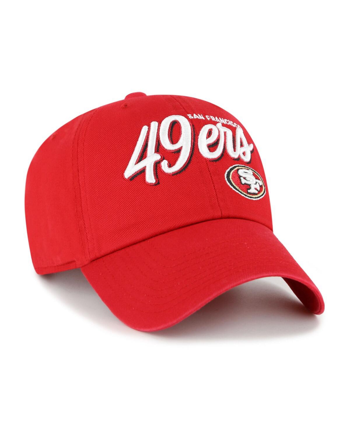 47 Brand Women's Scarlet San Francisco 49ers Ariana Clean Up Adjustable Hat In Red
