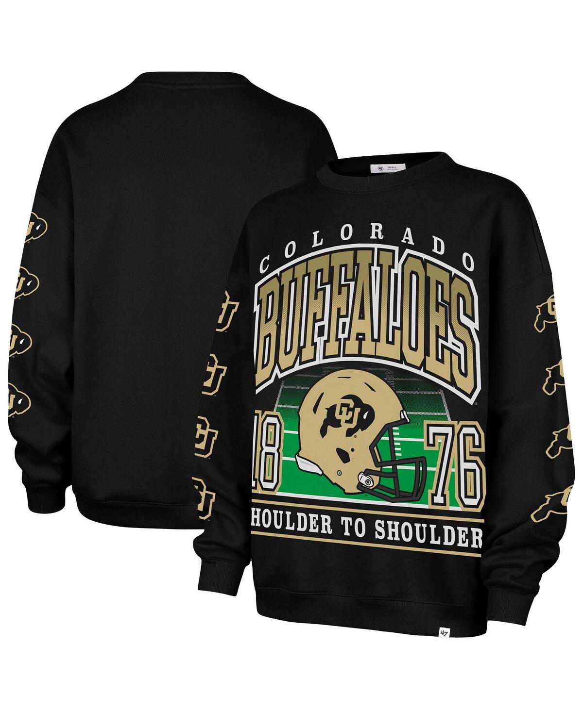 47 Brand '47 Black Colorado Buffaloes Go Big Oversized Pullover Sweatshirt In Black