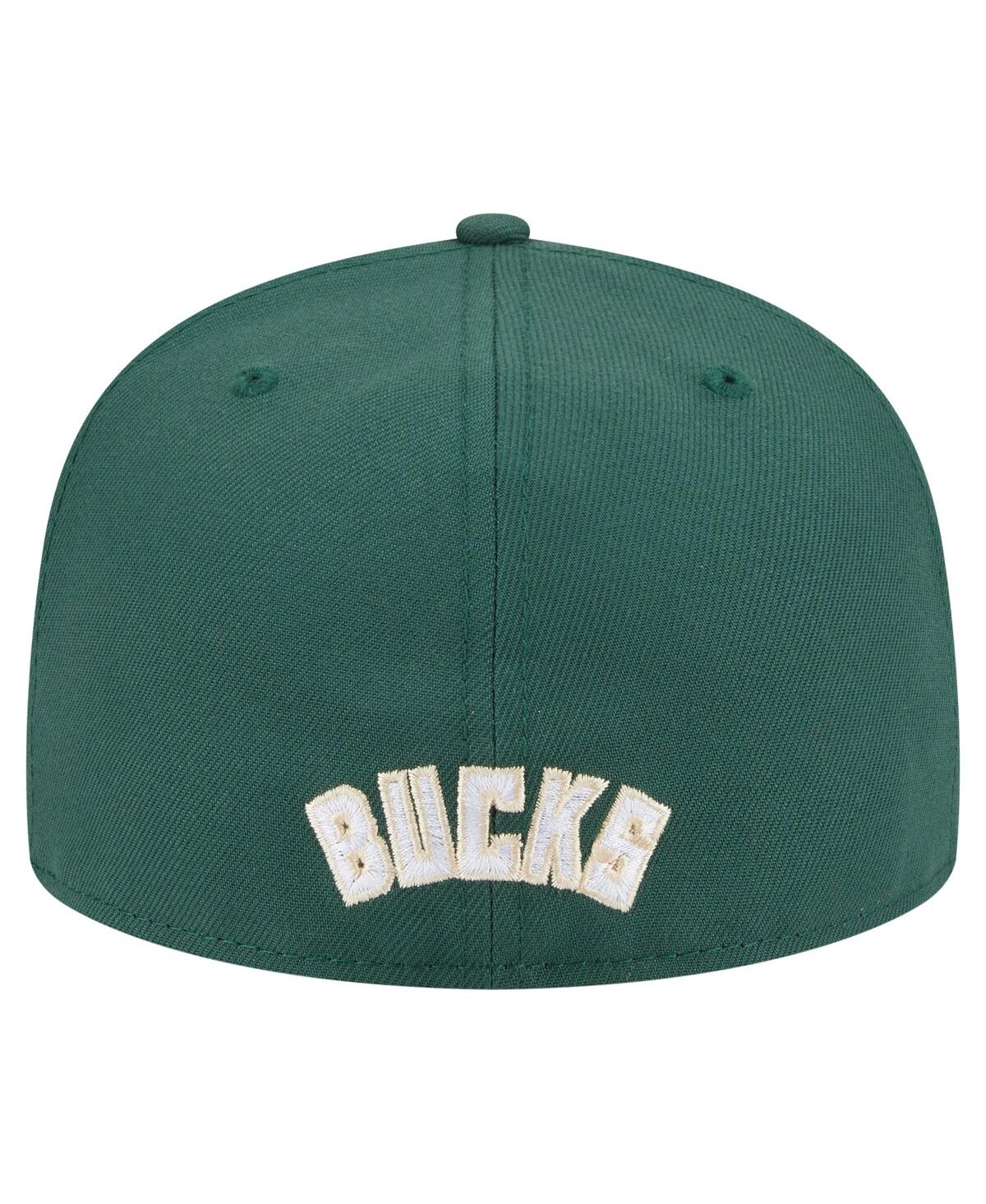 New Era Men's Hunter Green Milwaukee Bucks Deceptor 59fifty Fitted Hat In Green