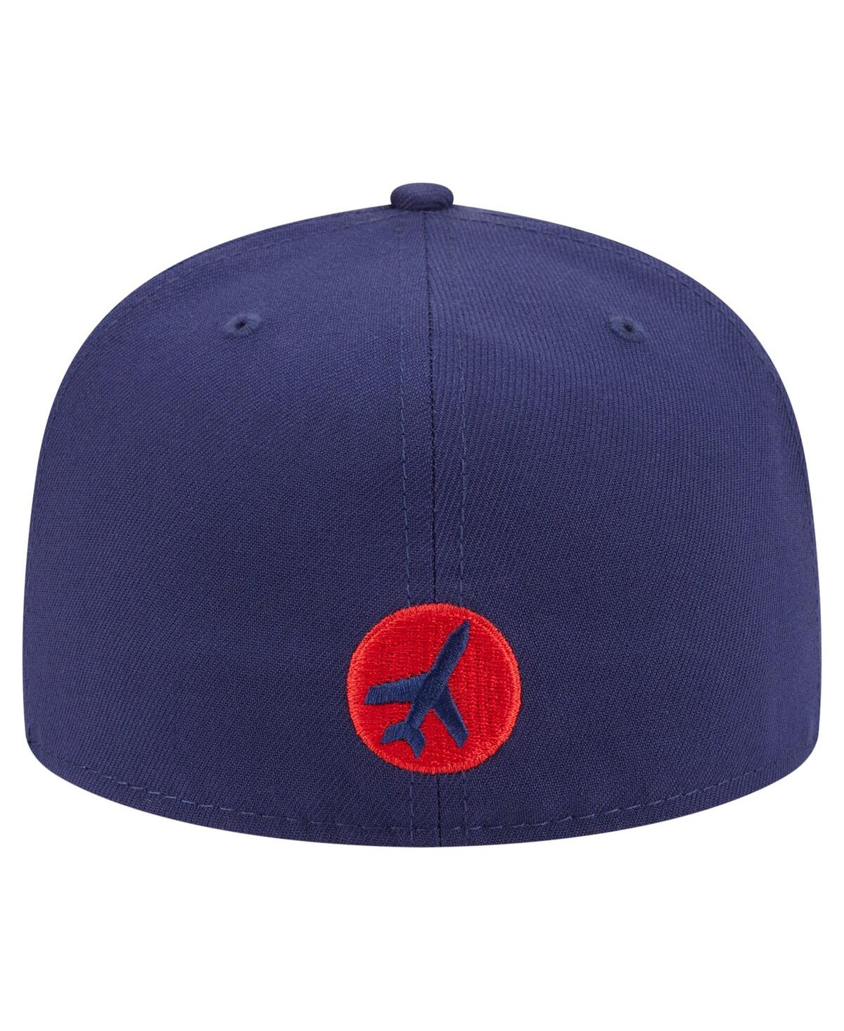 New Era Men's Navy Winnipeg Jets Deceptor 59fifty Fitted Hat In Blue